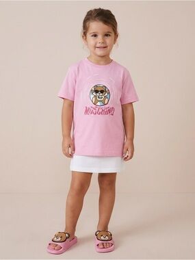 Moschino Girls Pink Teddy Bear T-Shirt
Size: 10 Years